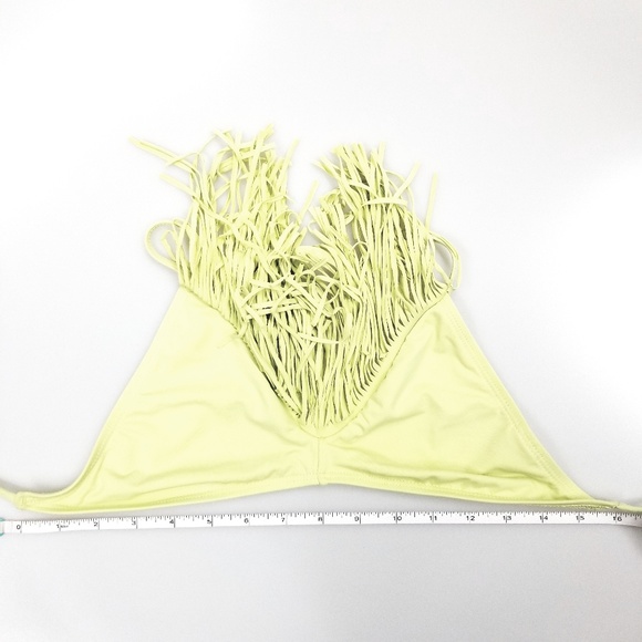 L*Space Neon Yellow Gringe Bikini Top - Picture 4 of 6